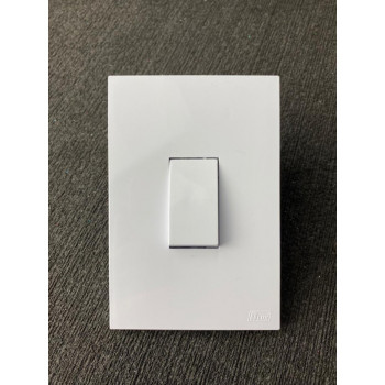 Conjunto Interruptor Paralelo Vertical 4x2 - RECTA BRANCO GLOSS